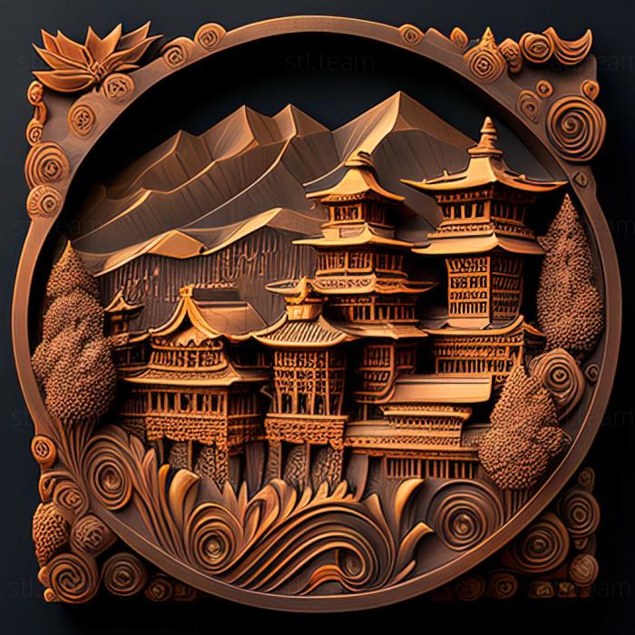 3D model Bhutan Kingdom of Bhutan (STL)